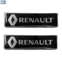 RENAULT ΣΗΜΑΤΑ ΒΙΔΩΤΑ 10 Χ 3 cm ΕΠΟΞΕΙΔΙΚΗΣ ΡΥΤΙΝΗΣ (ΥΓΡΟ ΓΥΑΛΙ) ΣΕ ΜΑΥΡΟ/ΧΡΩΜΙΟ ΓΙΑ ΠΑΤΑΚΙΑ - 2 ΤΕΜ.