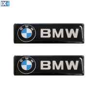 BMW ΣΗΜΑΤΑ ΒΙΔΩΤΑ 10 Χ 3 cm ΕΠΟΞΕΙΔΙΚΗΣ ΡΥΤΙΝΗΣ (ΥΓΡΟ ΓΥΑΛΙ) ΣΕ ΜΑΥΡΟ/ΧΡΩΜΙΟ ΓΙΑ ΠΑΤΑΚΙΑ - 2 ΤΕΜ.