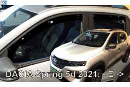 ΣΕΤ ΑΝΕΜΟΘΡΑΥΣΤΕΣ ΑΥΤΟΚΙΝΗΤΟΥ ΓΙΑ DACIA SPRING ELECTRIC 5D 2021+ ΑΠΟ ΕΥΚΑΜΠΤΟ ΦΙΜΕ ΠΛΑΣΤΙΚΟ HEKO - 4 ΤΕΜ.