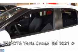 ΣΕΤ ΑΝΕΜΟΘΡΑΥΣΤΕΣ ΑΥΤΟΚΙΝΗΤΟΥ ΓΙΑ TOYOTA YARIS CROSS 5D 2021+ ΑΠΟ ΕΥΚΑΜΠΤΟ ΦΙΜΕ ΠΛΑΣΤΙΚΟ HEKO - 4 ΤΕΜ.