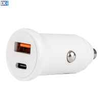 ΦΟΡΤΙΣΤΗΣ ΑΝΑΠΤΗΡΑ 12/24V ΜΕ 2 ΘΥΡΕΣ USB/TYPE-C 20W/3A ΤΑΧΕΙΑΣ ΦΟΡΤΙΣΗΣ ΛΕΥΚΟΣ PCH PRO-07 AMIO