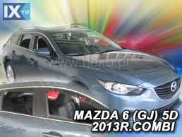 ΣΕΤ ΑΝΕΜΟΘΡΑΥΣΤΕΣ ΑΥΤΟΚΙΝΗΤΟΥ ΓΙΑ MAZDA 6 GJ 5D COMBI 08/2013+ ΑΠΟ ΕΥΚΑΜΠΤΟ ΦΙΜΕ ΠΛΑΣΤΙΚΟ HEKO - 4 ΤΕΜ.