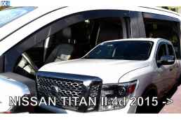 ΣΕΤ ΑΝΕΜΟΘΡΑΥΣΤΕΣ ΑΥΤΟΚΙΝΗΤΟΥ ΓΙΑ NISSAN TITAN 4D 2015+ ΑΠΟ ΕΥΚΑΜΠΤΟ ΦΙΜΕ ΠΛΑΣΤΙΚΟ HEKO - 4 ΤΕΜ.