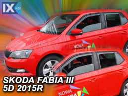 ΣΕΤ ΑΝΕΜΟΘΡΑΥΣΤΕΣ ΑΥΤΟΚΙΝΗΤΟΥ ΓΙΑ SKODA FABIA III 5D 2014> HTB ΜΑΚΡΥ ΑΠΟ ΕΥΚΑΜΠΤΟ ΦΙΜΕ ΠΛΑΣΤΙΚΟ HEKO - 4 ΤΕΜ.