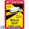 Αυτοκόλλητο Σήμα Mεγάλο Τυφλό Σημείο (Blind Spot - Take Care) 15x22cm 1Τμχ - 4,35 EUR