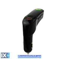 Fm Transmitter ALS-A814 Με Bluetooth, 2 USB Και Οθόνη LCD 3.1A Μαύρο 1 Τεμάχιο