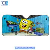 Ηλιοπροστασία Παρμπρίζ Αλουμινίου Sponge Bob 60x130cm 2384 1 Τεμάχιο