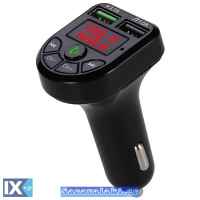 Fm Transmitter ALS-A85 Με Bluetooth, 2 USB Και Οθόνη LCD Μαύρο 1 Τεμάχιο