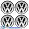 Καπάκια Ζαντών Συμβατά Με VW Μαύρο - Ασημί 5.5 cm 1 Τεμάχιο - 5 EUR