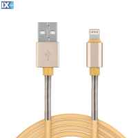 ΚΑΛΩΔΙΟ ΦΟΡΤΙΣΗΣ & ΣΥΓΧΡΟΝΙΣΜΟΥ 2,4A 100cm USB - APPLE LIGHTNING AMiO - 1 ΤΕΜ.