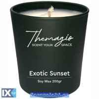 Αρωματικό Κερί Σόγιας Με Ξύλινο Καπάκι Themagio Exotic Sunset 200grι 1 Τεμάχιο