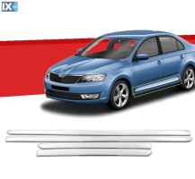 SKODA OCTAVIA 3 A7 SD/SW 2013>2020 ΔΙΑΚΟΣΜΗΤΙΚΗ ΦΑΣΑ ΠΟΡΤΑΣ ΧΡΩΜΙΟ ΜΕΤΑΛΛΙΚH 4 TEMΑΧΙΑ