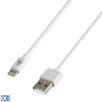 ΚΑΛΩΔΙΟ ΦΟΡΤΙΣΗΣ & ΣΥΓΧΡΟΝΙΣΜΟΥ APPLE 8PIN 200cm ΛΕΥΚΟ ESSENTIALS LAMPA - 1 TEM.