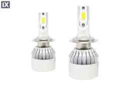 Led λάμπες Η7 για μεσαία ή μεγάλα φώτα 7600 lumen , 36 Watt - COB 6000K - 2τμχ.