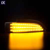 Τρεχούμενα led φλας για καθρέφτες για Toyota Corolla, Yaris, Prius, Rav4, Camry (2011-2017) - φιμέ με τρεχούμενο φλας - σετ 2τμχ.