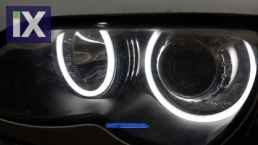 Δαχτυλίδια angel eyes lightbar για BMW X3 E83 (2000-2010) - λευκό χρώμα