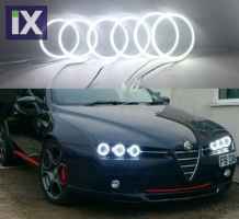 Led Angel eyes για Alfa Romeo 159 - Lightbar design Mat - λευκό χρώμα