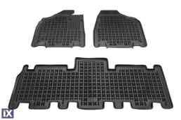 Λαστιχένια πατάκια Rezaw Plast για Kia Carnival II (2005-2014) - 5 seats - τύπου σκαφάκι - 3τμχ.