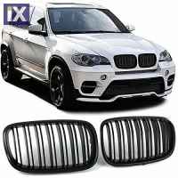 Μάσκα για BMW X5 E70 / X6 E71 (2007+) - Piano carbon - 2τμχ.