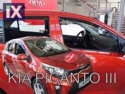 Ανεμοθραύστες για Kia Picanto (2017+) 4 τμχ. εμπρός και πίσω