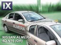 Ανεμοθραύστες για NISSAN ALMERA N16 (2000-2005) 4, 5 πορτο - 2 τμχ. εμπρός - αυτοκόλλητοι