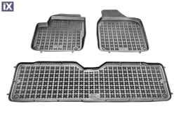 Λαστιχένια πατάκια Rezaw Plast για VW Sharan (1996-2010) / Ford Galaxy (1996-2006) / Seat Alhambra (1996-2010) - τύπου σκαφάκι - 3τμχ.