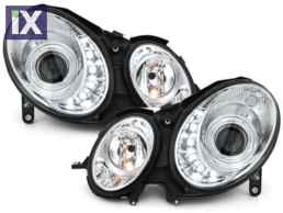 Φανάρια εμπρός led για Mercedes W211 E-Class (2002-2006) , χωρίς λάμπες (Η7) - σετ 2τμχ.