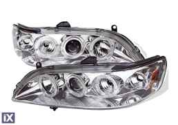 Φανάρια εμπρός angel eyes για Honda Accord (1998-2002) USA , με λάμπες (Η1) - σετ 2τμχ.