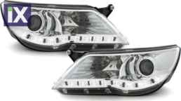 Φανάρια εμπρός led για Vw Tiguan (2007-2011) , με λάμπες (Η1) - σετ 2τμχ.