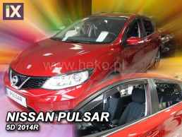 Ανεμοθραύστες για Nissan Pulsar (2014+) 5 πορτο - 4 τμχ. εμπρός και πίσω