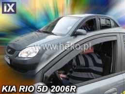 Ανεμοθραύστες για Kia Rio (2005-2011) sedan - 4 τμχ. εμπρός και πίσω