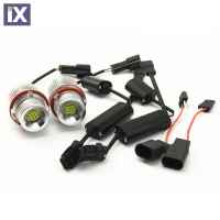 45W led για γνήσια angel eyes για BMW E39 / E60 / E53 X5 / E65 / E87 / E63 - λευκό χρώμα - 2τμχ.