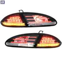 Πίσω φανάρια led για Seat Leon 1P (2005-2009) - black - σετ 2τμχ.