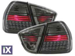 Πίσω φανάρια led για BMW E90 sedan (2005-2008) - μαύρα χρωμίου - σετ 2τμχ.