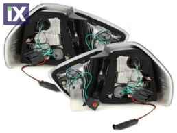 Πίσω φανάρια led για BMW E90 sedan (2005-2008) - μαύρα χρωμίου - σετ 2τμχ.