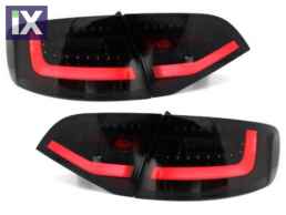 Πίσω φανάρια led για Audi A4 Β8 8Κ combi (2008-2011) - μαύρα - σετ 2τμχ.