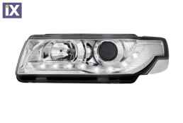 Φανάρια εμπρός led για Vw Passat Β4 (1993-1996) - chrome , με λάμπες (Η1) - σετ 2τμχ.