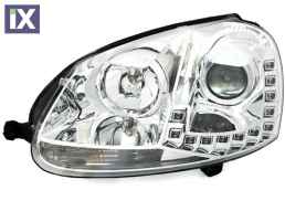 Φανάρια εμπρός led για VW Golf 5 , με λάμπες (Η1/H7) - σετ 2τμχ.