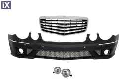 Προφυλακτήρας εμπρός tuning για Mercedes W211 E-Class (2002-2009) - AMG με μάσκα και προβολάκια