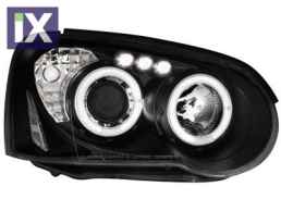 Φανάρια εμπρός led angel eyes για Subaru Impreza (2002-2005) , με λάμπες (Η1) - σετ 2τμχ.