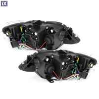 Φανάρια εμπρός led για Seat ibiza 6J (2008+) - chrome , με λάμπες (Η1) - σετ 2τμχ.