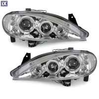 Φανάρια εμπρός angel eyes για Renault Megane (1999-2001) , με λάμπες (Η1) - σετ 2τμχ.