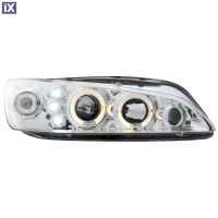 Φανάρια εμπρός angel eyes για Peugeot 306 (1997-2000) , με λάμπες (Η1) - σετ 2τμχ.