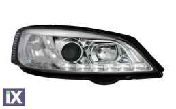 Φανάρια εμπρός led για Opel Astra G (1998-2004) - χρωμίου , με λάμπες (Η1) - σετ 2τμχ.