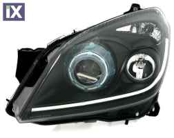 Φανάρια εμπρός led light bar για Opel Astra H (2004-2009) - μαύρα , χωρίς λάμπες (Η7) - σετ 2τμχ.