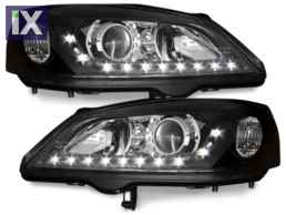 Φανάρια εμπρός led για Opel Astra G (1998-2004) - μαύρα , χωρίς λάμπες (Η7) - σετ 2τμχ.