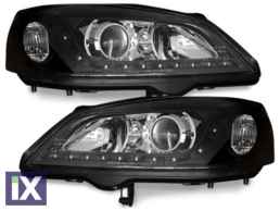 Φανάρια εμπρός led για Opel Astra G (1998-2004) - μαύρα , χωρίς λάμπες (Η7) - σετ 2τμχ.