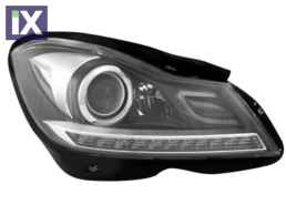 Φανάρια εμπρός led lightbar για Mercedes C-CLASS W204 (2011+) , με λάμπες (Η1) - σετ 2τμχ.