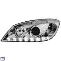 Φανάρια εμπρός led για Mercedes C-CLASS W204 (2011+) , με λάμπες (Η1) - σετ 2τμχ.