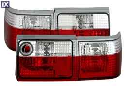 Πίσω φανάρια για Audi 80 Β3 (1986-1991) / B4 combi (1991-1996) - κόκκινα / chrome - σετ 2τμχ.